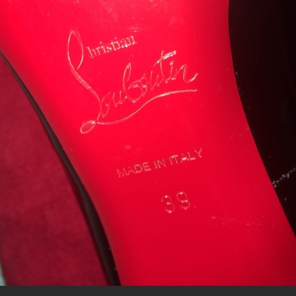 Pre-Loved Christians Louboutin Black Simple Pump Patent Leat - Picture 6 of 7